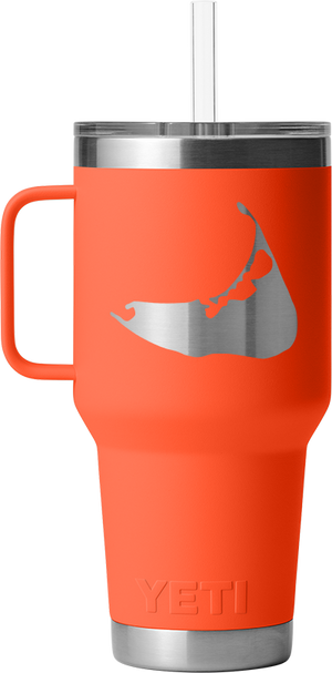 35oz Straw Mug - Nantucket Island Engraved