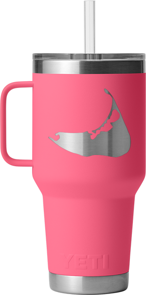 35oz Straw Mug - Nantucket Island Engraved