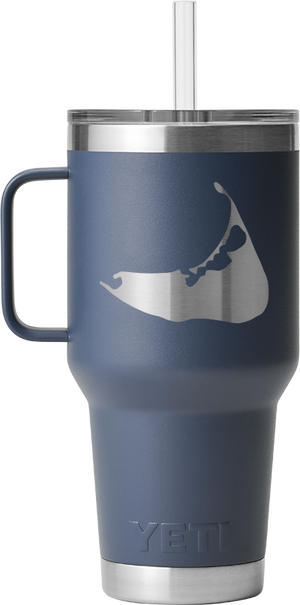 35oz Straw Mug - Nantucket Island Engraved