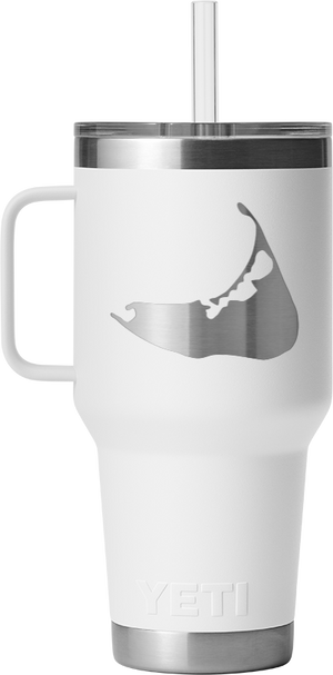 35oz Straw Mug - Nantucket Island Engraved