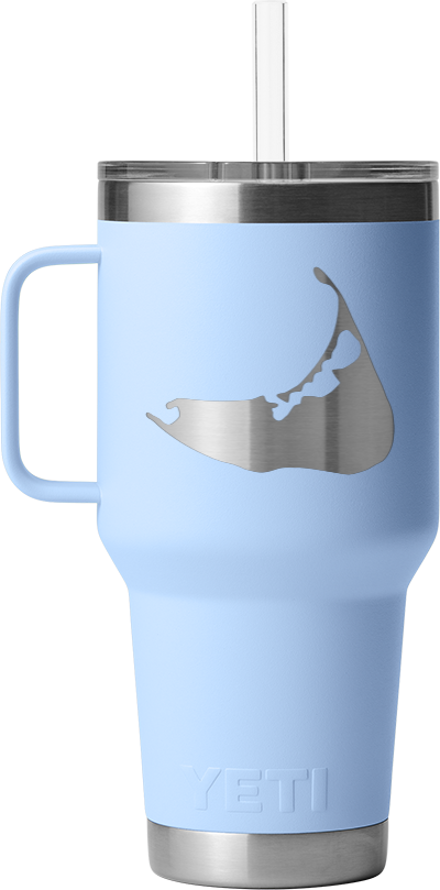35oz Straw Mug - Nantucket Island Engraved