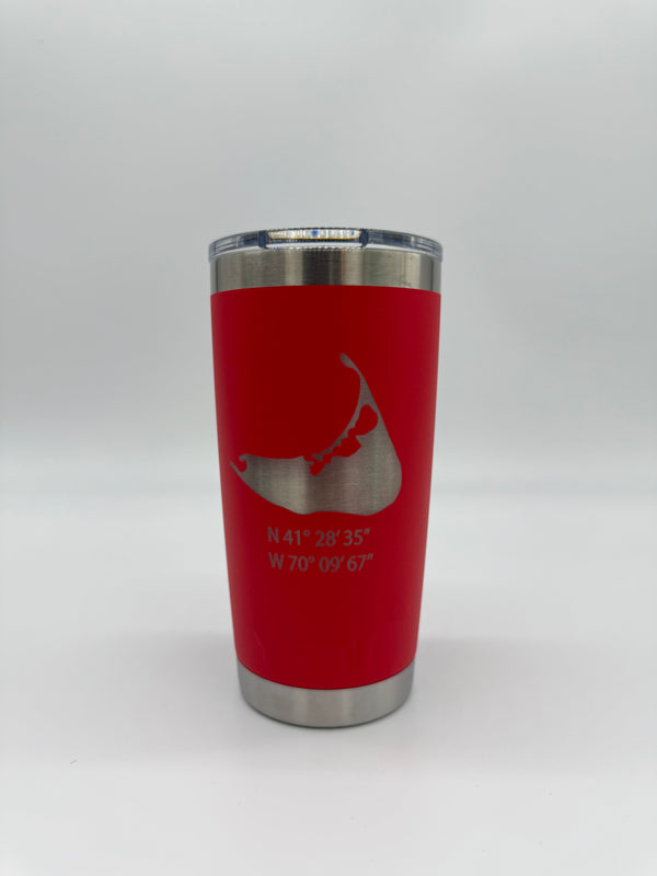 20oz Tumbler - Coordinates & Island Engraved