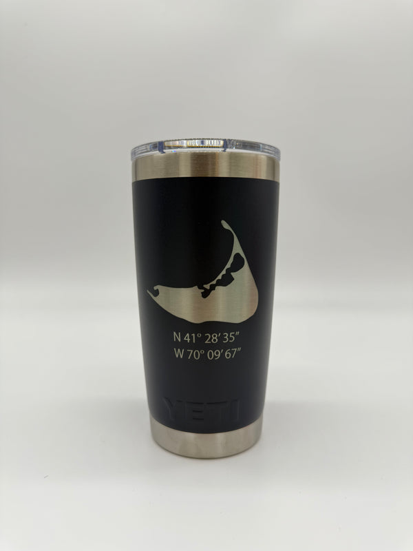 20oz Tumbler - Coordinates & Island Engraved