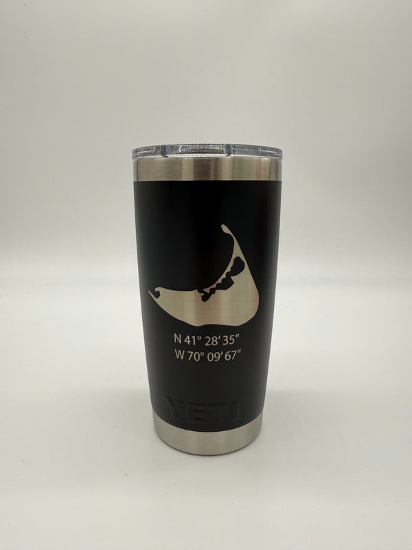 20oz Tumbler - Coordinates & Island Engraved