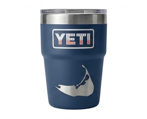 16oz Stackable Tumbler - Patriotic Badge w/ Nantucket Island Engraved