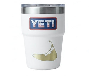 16oz Stackable Tumbler - Patriotic Badge w/ Nantucket Island Engraved