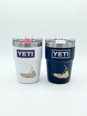 16oz Stackable Tumbler - Patriotic Badge w/ Nantucket Island Engraved