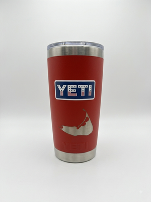 20oz Tumbler - Patriotic Badge w/ Nantucket Island Engraved