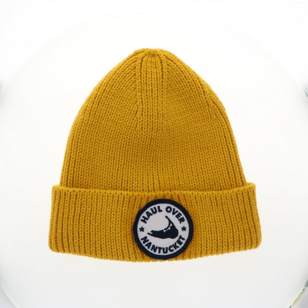 Solid Knit Beanie - Classic Island Circle Logo